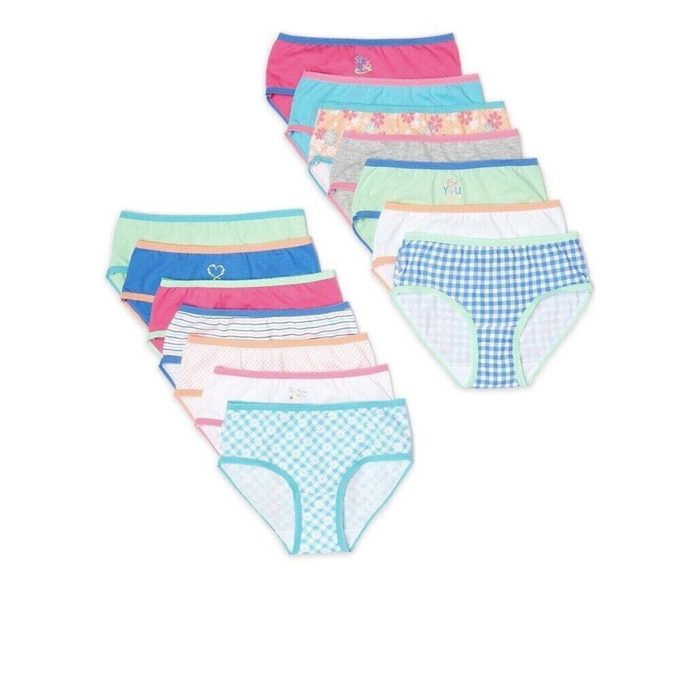 Wonder Nation Size 14 Hipster Girls Underwear 14 Pack Graphic Print Variety Pack